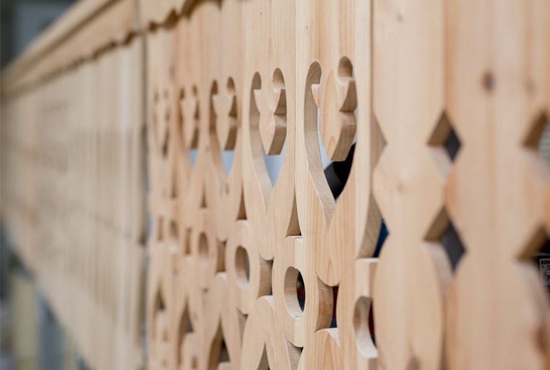 Bearbeitetes Holz